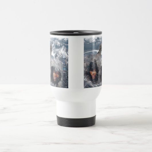 Native Spirit in Alaska Reisebecher (Mittel)