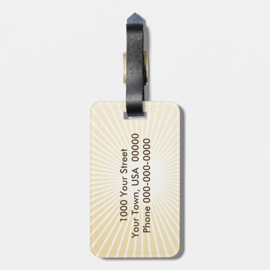 Native Spiritualität Gepäckanhänger (Rückseite vertikal)