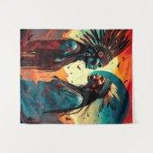 Native Spirituelle Art Wandteppich (Vorderseite (Horizontal))