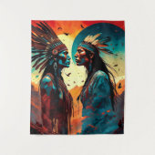 Native Spirituelle Art Wandteppich (Vorderseite)