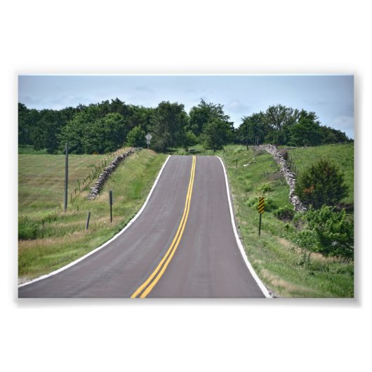 Native Stone Landschaftlich Byway, Kansas Fotodruck (Vorne)