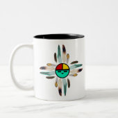 Native Sun God Zia Zweifarbige Tasse (Links)