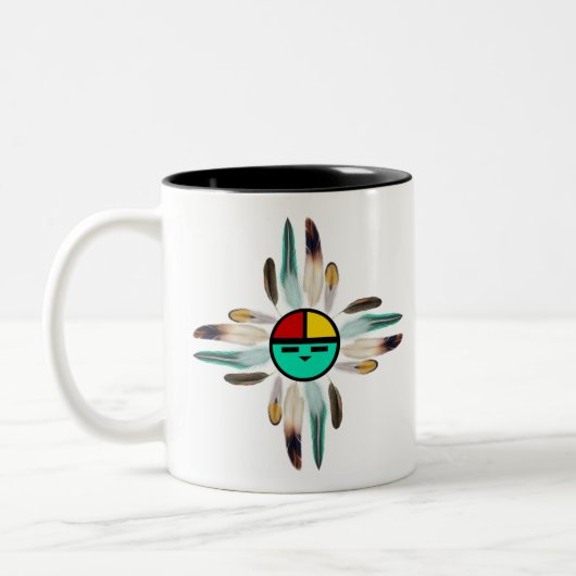 Native Sun God Zia Zweifarbige Tasse (Links)