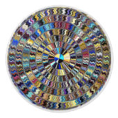 Native Sun Swirl Keramik Knob Keramikknauf (Vorderseite)