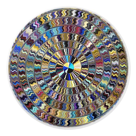 Native Sun Swirl Keramik Knob Keramikknauf (Vorderseite)