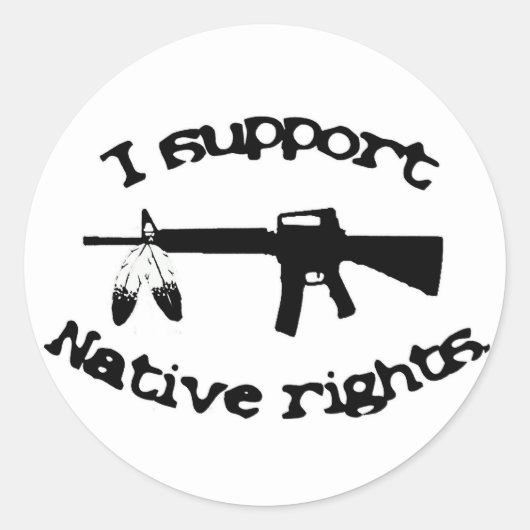 Native Support-Decal Runder Aufkleber (Vorderseite)