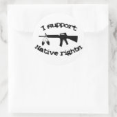 Native Support-Decal Runder Aufkleber (Tasche)