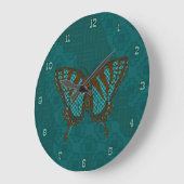 Native Swallowtail Clock Große Wanduhr (Winkel)