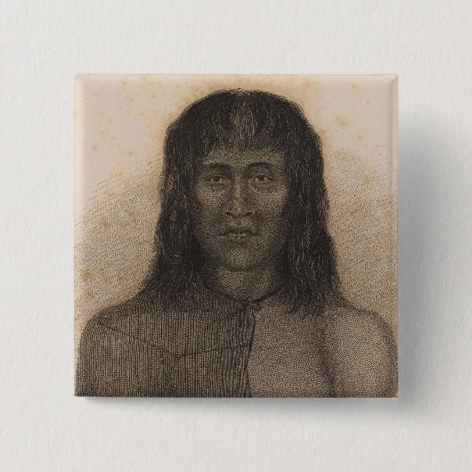 Native, Terra del Fuego, Argentinien und Chile Button (Vorderseite)