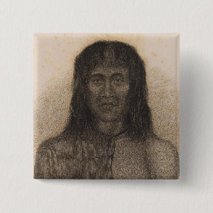 Native, Terra del Fuego, Argentinien und Chile Button