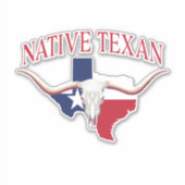 Native Texan Aufkleber (Vorderseite)