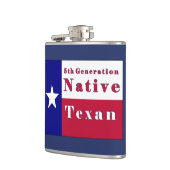 Native Texan Flag der 5. Generation Flachmann (Links)