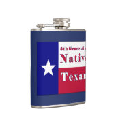 Native Texan Flag der 5. Generation Flachmann (Rechts)