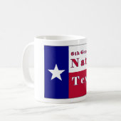 Native Texan Flag der 6. Generation Kaffeetasse (Vorderseite Links)