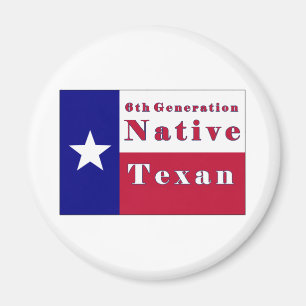 Native Texan Flag der 6. Generation Magnet