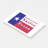 Native Texan Flag der 6. Generation Post-it Klebezettel (angewinkelt)