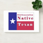 Native Texan Flag der 6. Generation Post-it Klebezettel (Büro)