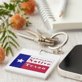 Native Texan Flag der 6. Generation Schlüsselanhänger (Vorderseite rechts)