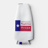 Native Texan Flag der 7. Generation Flaschenkühler (Vorderseite)