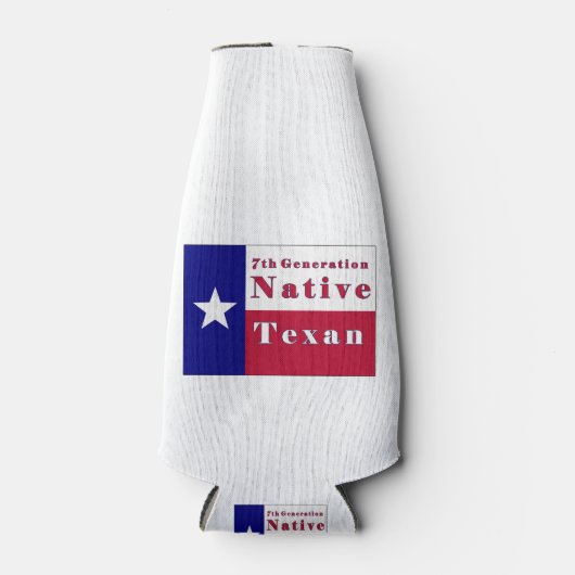 Native Texan Flag der 7. Generation Flaschenkühler (Vorderseite)