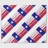 Native Texan Flag der 7. Generation Geschenkpapier (Flach)