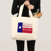 Native Texan Flag der 7. Generation Jumbo Stoffbeutel (Vorderseite (Produkt))