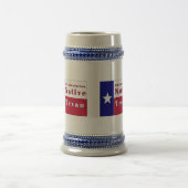 Native Texan Flag der achten Generation Bierglas (Mittel)