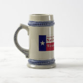 Native Texan Flag der achten Generation Bierglas (Links)