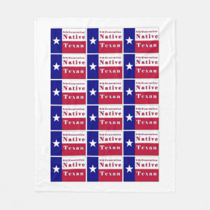 Native Texan Flag der achten Generation Fleecedecke