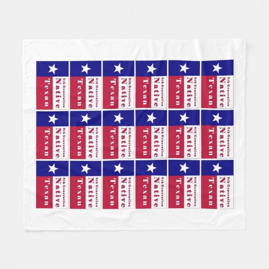Native Texan Flag der achten Generation Fleecedecke (Vorderseite (Horizontal))