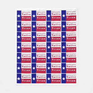 Native Texan Flag der achten Generation Fleecedecke