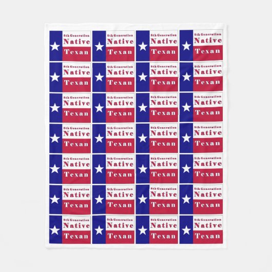 Native Texan Flag der achten Generation Fleecedecke (Vorderseite)