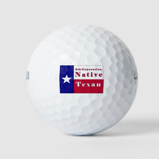Native Texan Flag der achten Generation Golfball (Vorderseite)