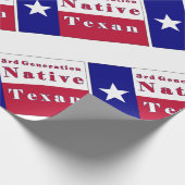 Native Texan Flag der dritten Generation Geschenkpapier (Ecke)