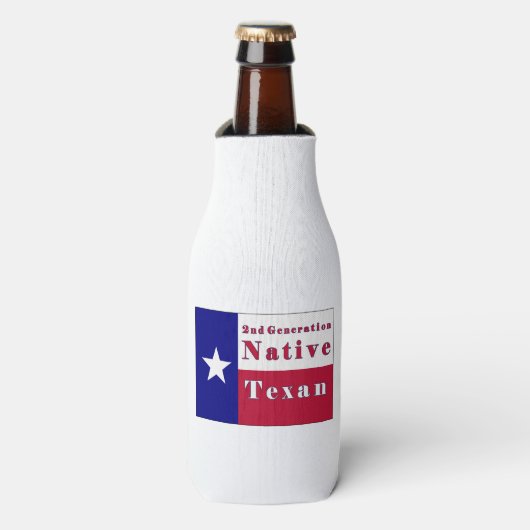 Native Texan Flag der zweiten Generation Flaschenkühler (Flaschenvorderseite)