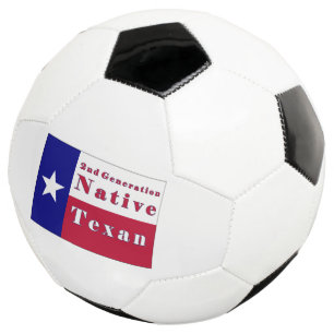 Native Texan Flag der zweiten Generation Fußball