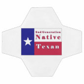 Native Texan Flag der zweiten Generation Fußball (Flach)