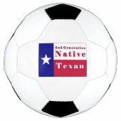 Native Texan Flag der zweiten Generation Fußball (Vorderseite)