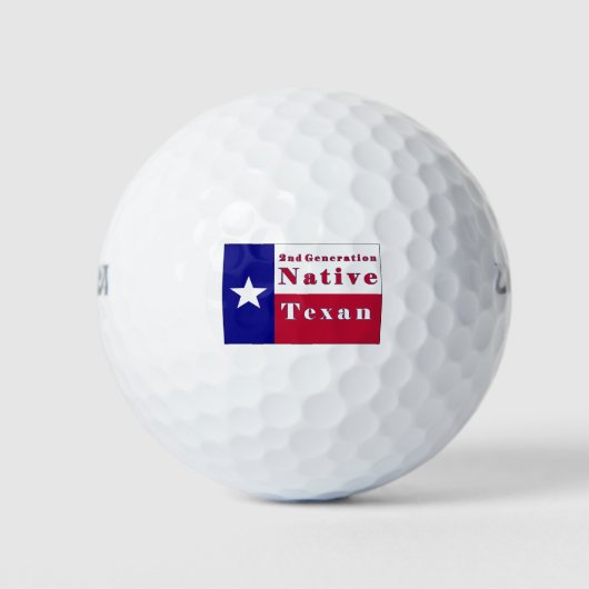 Native Texan Flag der zweiten Generation Golfball (Vorderseite)