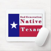 Native Texan Flag der zweiten Generation Mousepad (Mit Mouse)