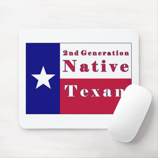 Native Texan Flag der zweiten Generation Mousepad (Mit Mouse)