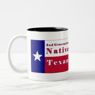 Native Texan Flag der zweiten Generation Zweifarbige Tasse