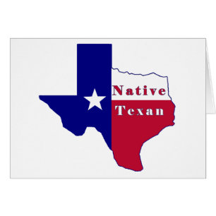 Native Texan Flag Map