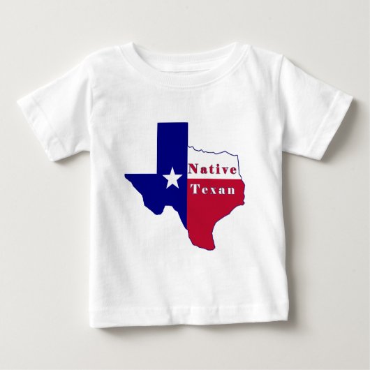 Native Texan Flag Map Baby T-shirt (Vorderseite)
