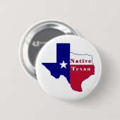 Native Texan Flag Map Button (Vorne & Hinten)