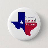 Native Texan Flag Map Button (Vorderseite)