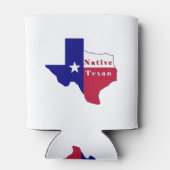 Native Texan Flag Map Dosenkühler (Rückseite)