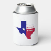 Native Texan Flag Map Dosenkühler (Kanne Rückseite)