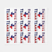 Native Texan Flag Map Fleecedecke (Vorderseite (Horizontal))