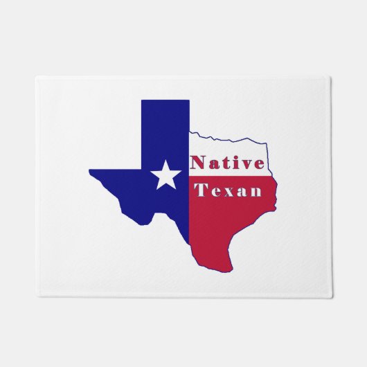 Native Texan Flag Map Fußmatte (Vorderseite)